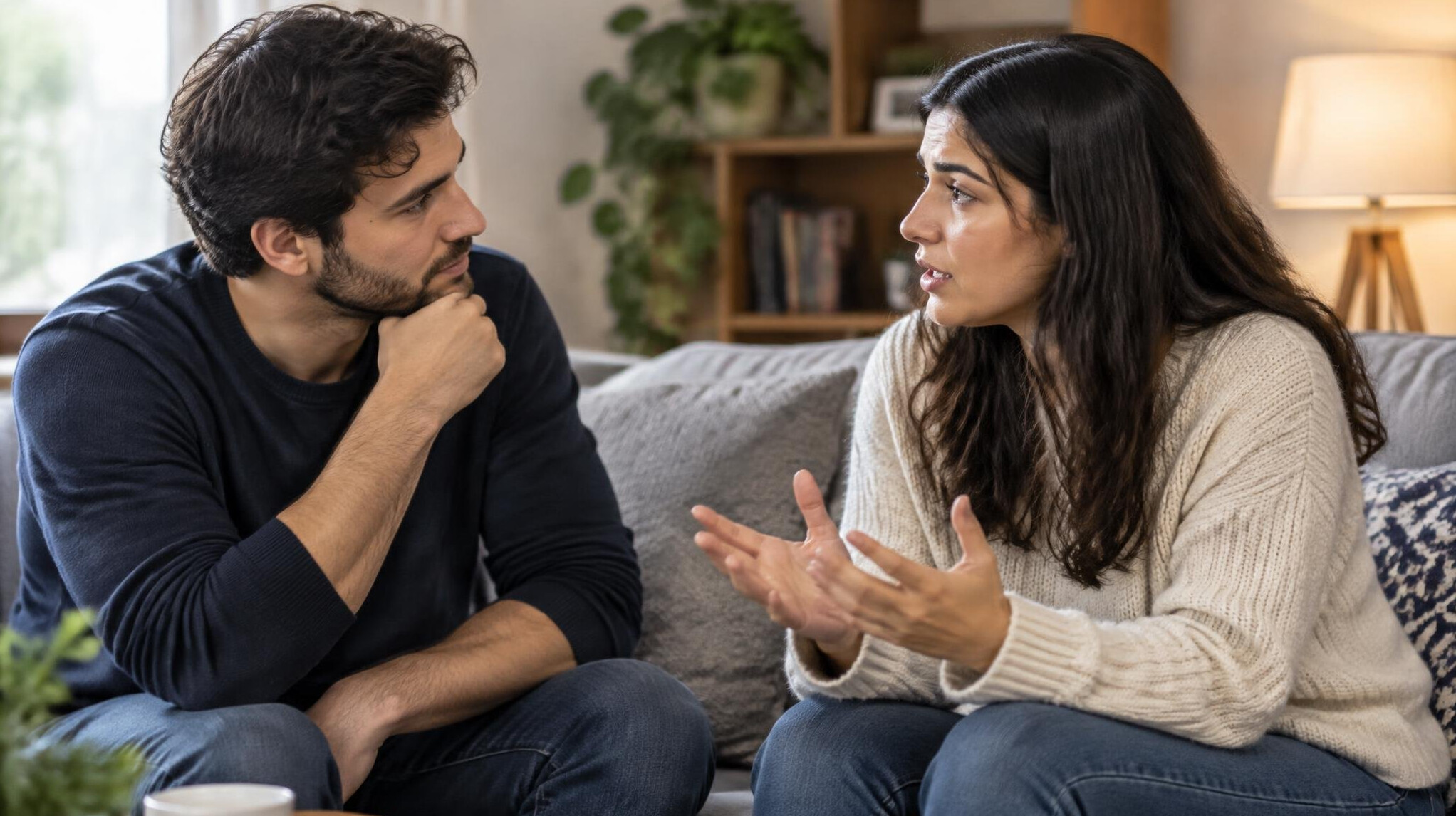 couple having deep conversation