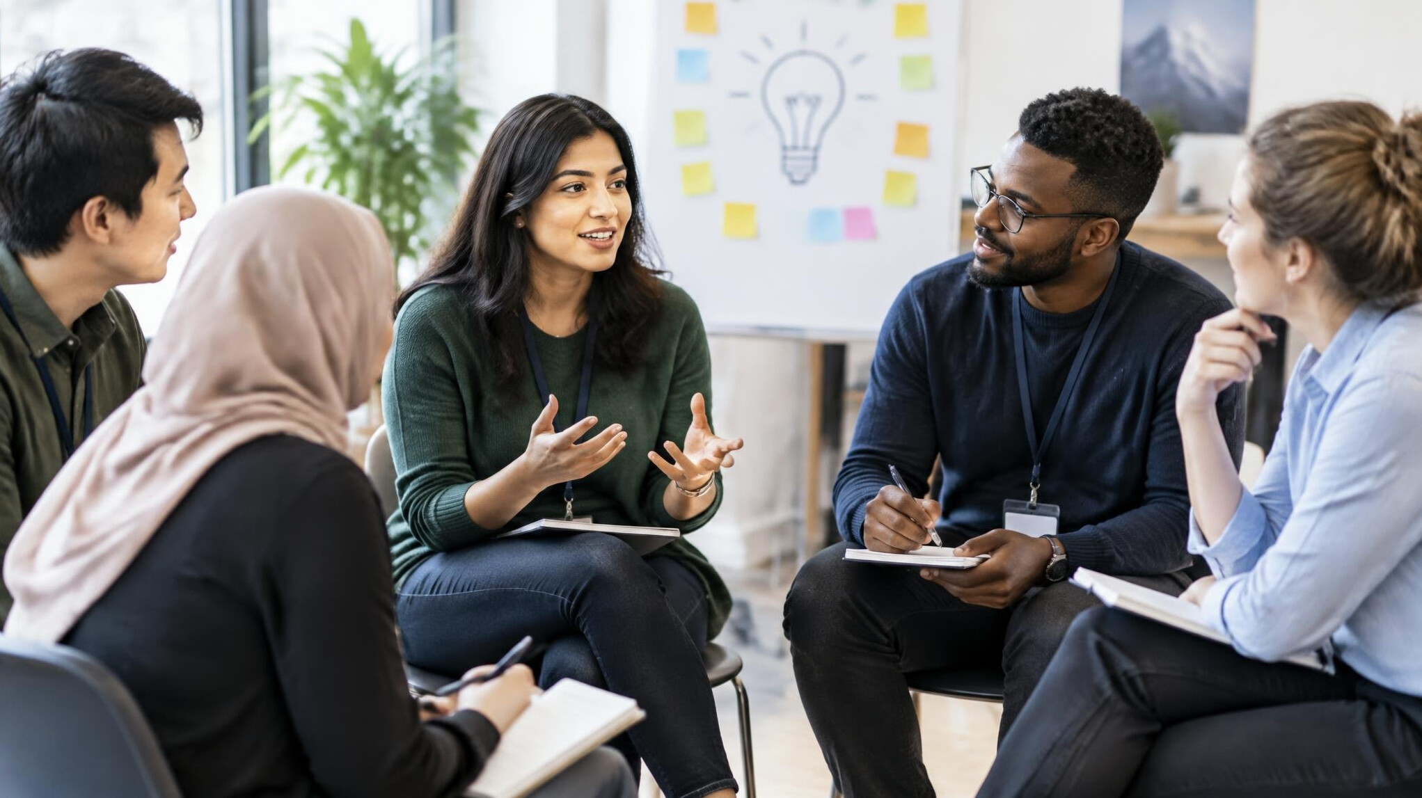 group discussion in workshop